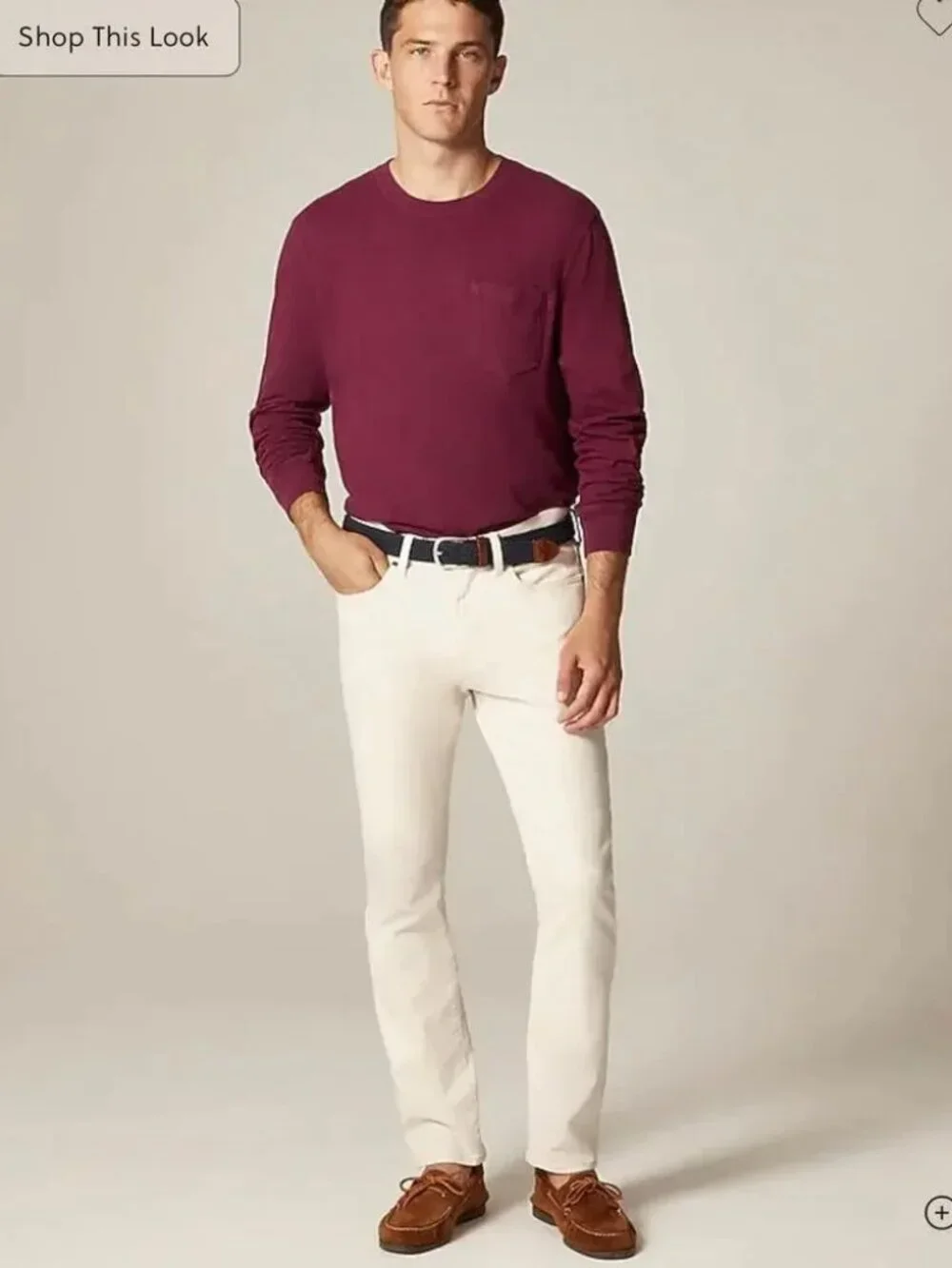 Men’s J. Crew Cream 484 5 Pocket Bergen Pant 32x32 NWT